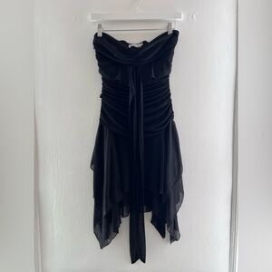 Trixxi Fairycore Whimsigoth Asymmetric Cocktail Mini Tube Dress Handkerchief Hem